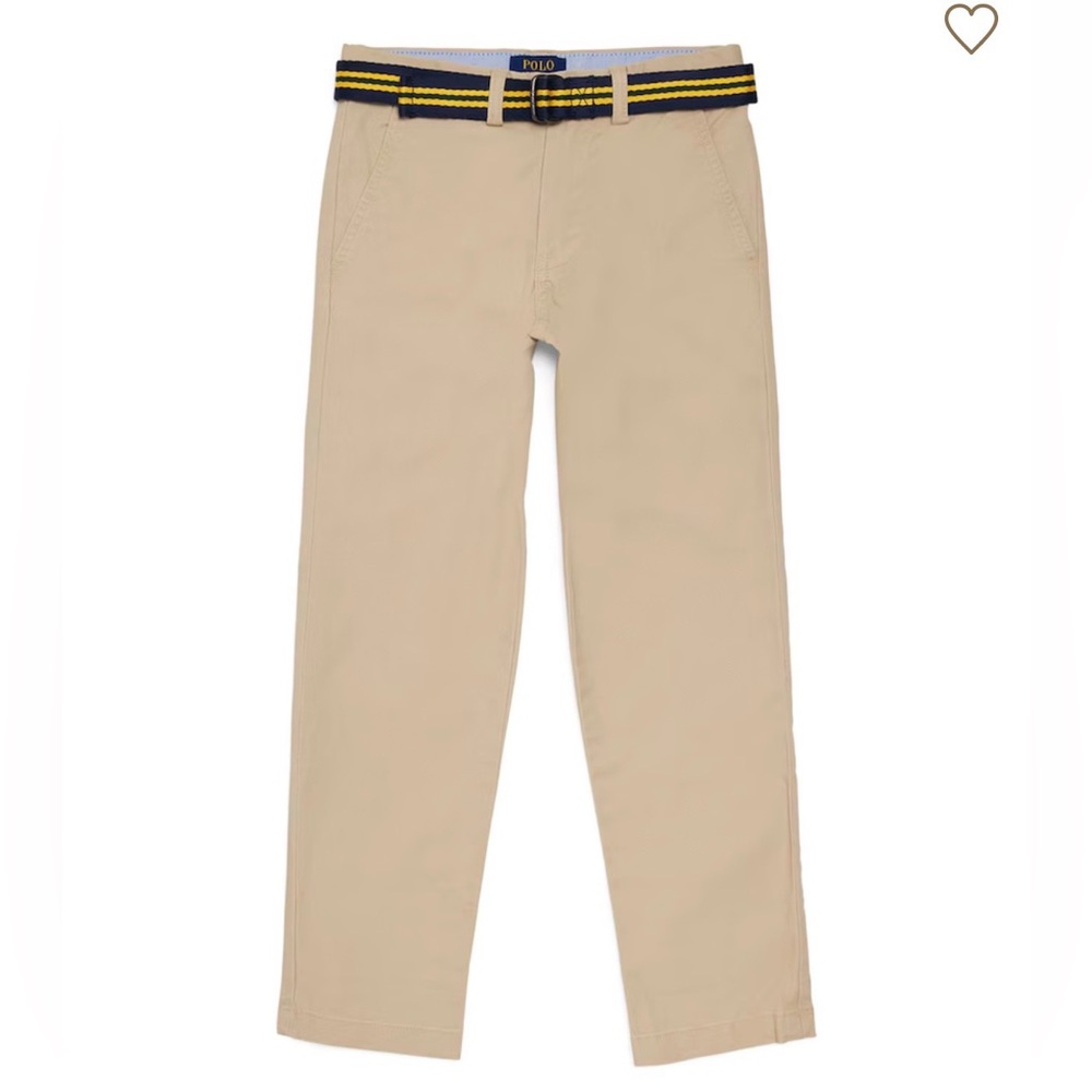 RALPH LAUREN KIDS Sz 7
Stretch-Cotton Belted Bedford Trousers